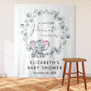 Tapete De Parede Elefante Bonito Eucalyptus Baby Girl Chá Bem-vindo