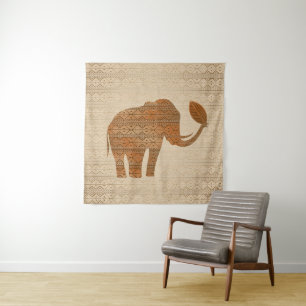 Tapete De Parede Elefante - Design de Arte Tribal