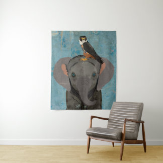 TAPETE DE PAREDE ELEFANTE & FALCÃO