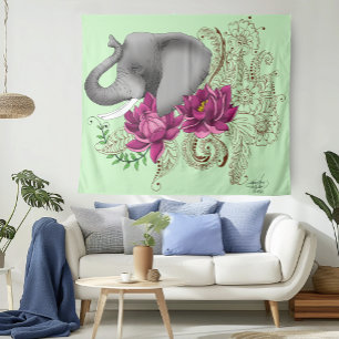 Tapete De Parede Elefante Henna