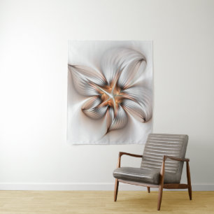 Tapete De Parede Elegância Floral Moderna Abstrato de Arte Fractal