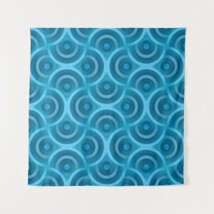 Tapete De Parede Elegant abstract ripple seamless Vintage blue back