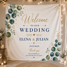 Tapete De Parede Elegant Blue Eucalyptus