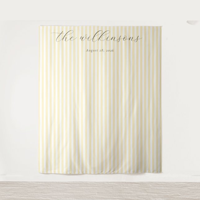 Tapete De Parede Elegant Cream Pinstripes (Frente)