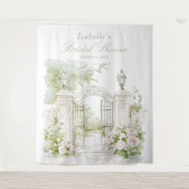 Tapete De Parede Elegant French Chateau Pastel Bridal Garden