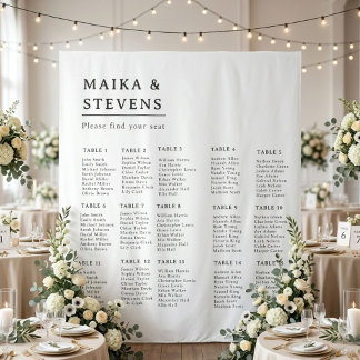Tapete De Parede Elegant Script Wedding Table Seating Chart Foam