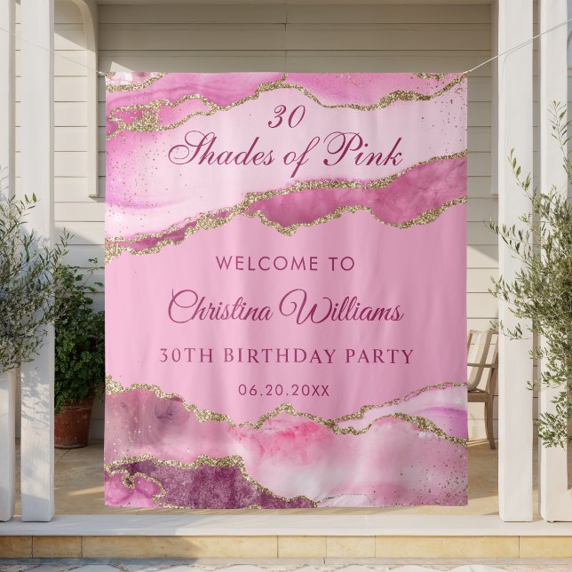 Tapete De Parede Elegant Shades of Pink Birthday Party Backdrop (Elegant Shades of pink Birthday Party Backdrop)