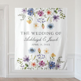 Tapete De Parede Elegant Wildflower Spring Wedding Photo Booth
