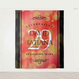 Tapete De Parede Elegante 29º Aniversário de Bodas de Granate