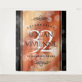 Tapete De Parede Elegante 32º Aniversário de Bodas de Bronze