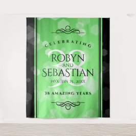 Tapete De Parede Elegante 38º Aniversário de Bodas de Esmeralda