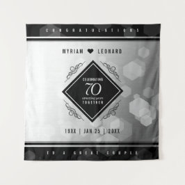 Tapete De Parede Elegante 70º Aniversário de Bodas de Platina