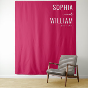 Tapete De Parede Elegante Banner Tipográfico Vermelho