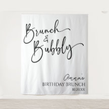 Elegante Brunch e Bubble Birthday Partido Brunch