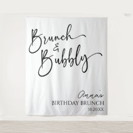 Tapete De Parede Elegante Brunch e Bubble Birthday Partido Brunch