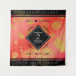 Tapete De Parede Elegante Celebração do 2º Aniversário de Casamento