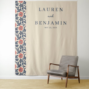 Tapete De Parede Elegante Floral Bege