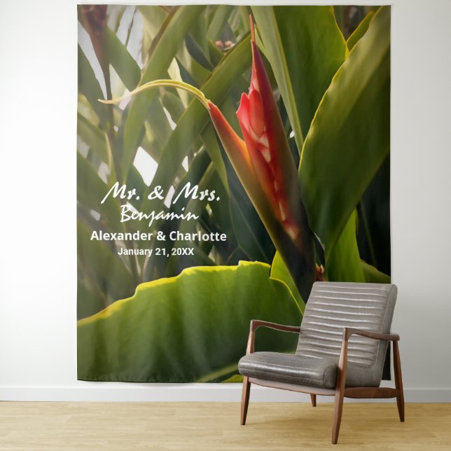 Tapete De Parede Elegante Fundo para Fotografia de Noiva com Flores (In Situ)