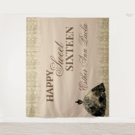 Tapete De Parede Elegante Glam Dourado Marrom Brilho Doze Anos de A