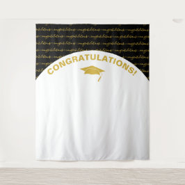 Tapete De Parede Elegante Graduado em Preto e Dourado