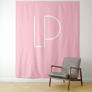 Tapete De Parede Elegante inicial moderna minimalista em rosa paste