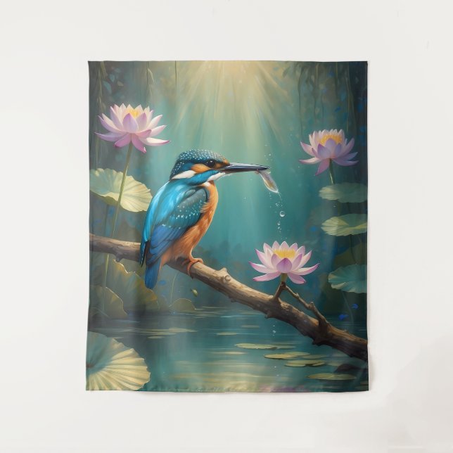 Tapete De Parede Elegante Kingfisher Bird (Frente)