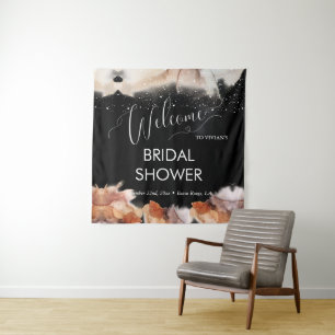 Tapete De Parede Elegante Sonho Laranja Tinta Bridal Shower Bem-vin