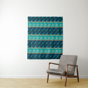 Tapete De Parede Elegante Teal Moderno