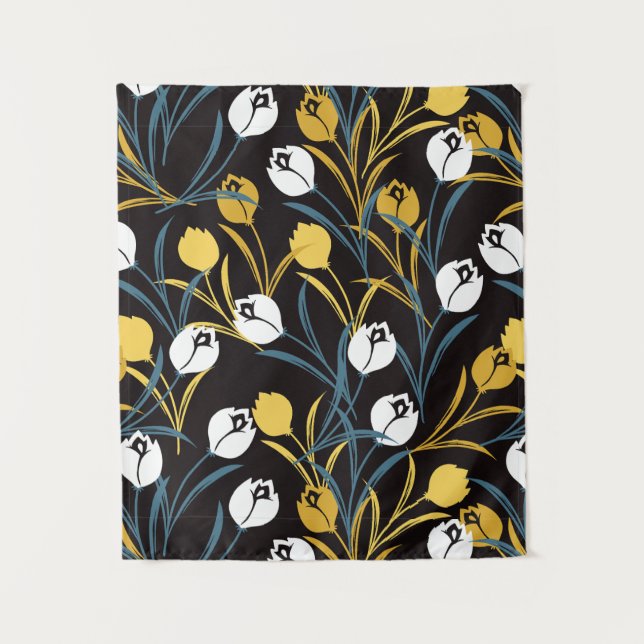 Tapete De Parede Elegante Tulip Floral (Frente)