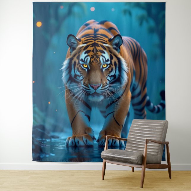 Tapete De Parede Elektrisierender Tiger – Kraftvolle Wildnis  (In Situ)