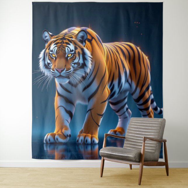 Tapete De Parede Elektrisierender Tiger – Kraftvolle Wildnis  (In Situ)