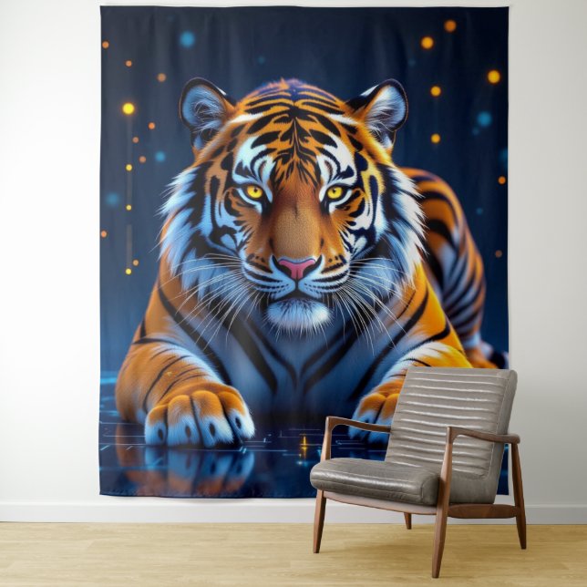 Tapete De Parede Elektrisierender Tiger – Kraftvolle Wildnis  (In Situ)