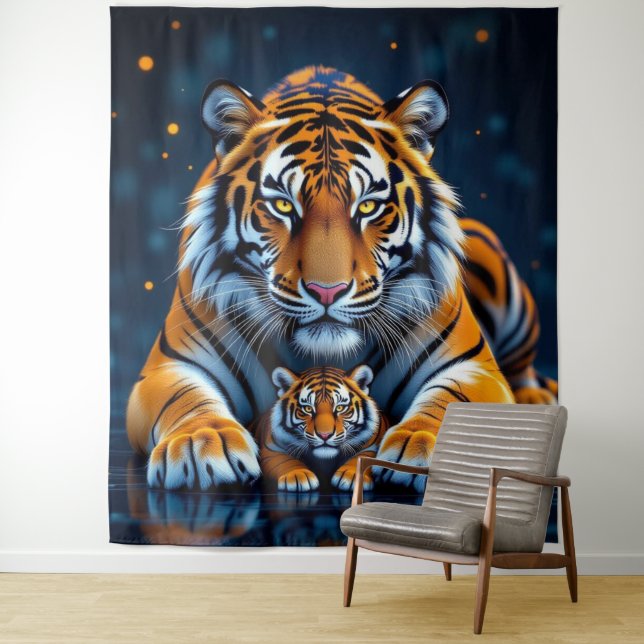 Tapete De Parede Elektrisierender Tiger – Kraftvolle Wildnis  (In Situ)