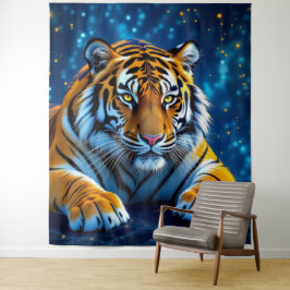 Tapete De Parede Elektrisierender Tiger – Kraftvolle Wildnis