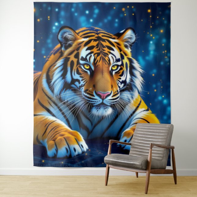 Tapete De Parede Elektrisierender Tiger – Kraftvolle Wildnis  (In Situ)