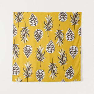 Tapete De Parede Elementos de Natureza do outono de Cores de Vintag