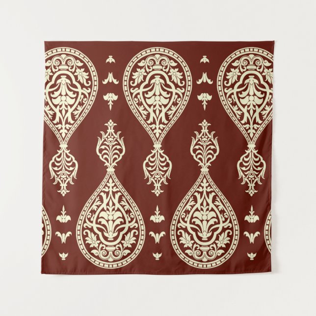 Tapete De Parede Elementos de vindima sobre fundo escuro (Frente)