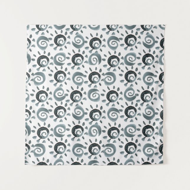 Tapete De Parede Elementos decorativos de aquarelas, versáteis sem  (Frente)