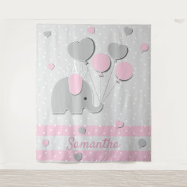 Tapete De Parede Elephant Balloons Nursery Gift backdrop