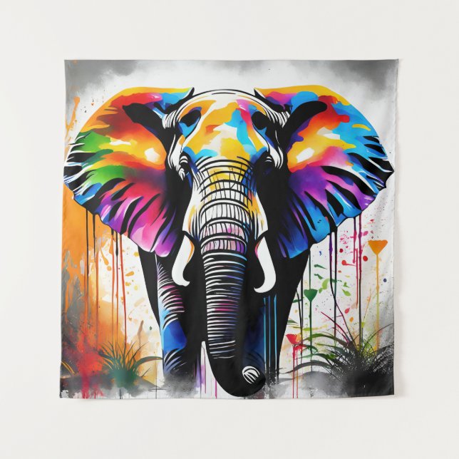 Tapete De Parede Elephant Theme Party Photo Backdrop  (Frente)