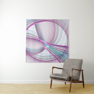 Tapete De Parede Em Movimento, Arte Fractal Abstrata Colorida Moder