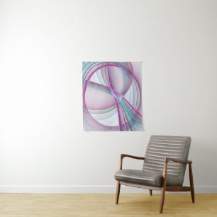 Tapete De Parede Em Movimento, Arte Fractal Abstrata Colorida Moder