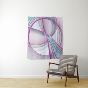 Tapete De Parede Em movimento, Arte Fractal Colorida Abstrato Moder