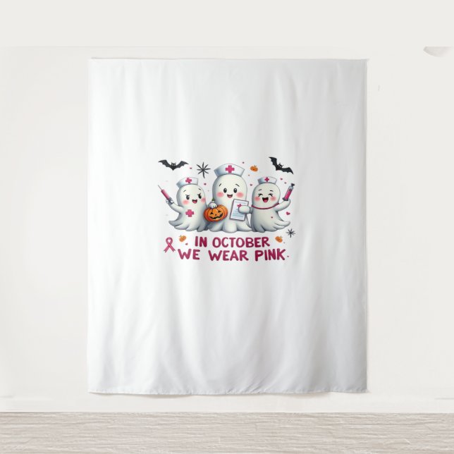 Tapete De Parede em outubro, vestimos a Cl de conscientização do ca (Frente)