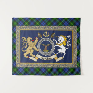 Tapete De Parede Emblema e Tartan do Clã Gordon