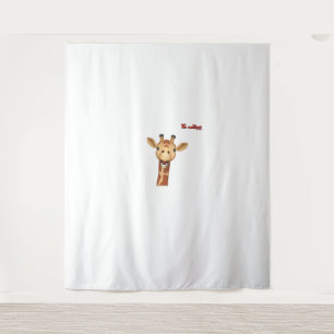 Tapete De Parede emoji feliz face de girafa entusiasmada