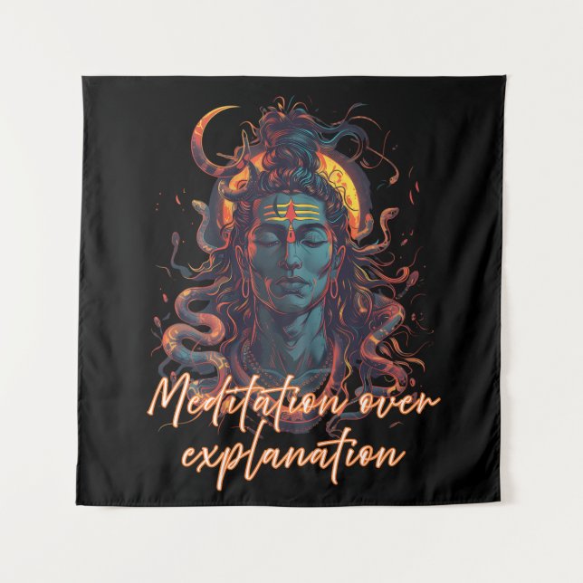 Tapete De Parede Energia Shiva, Poder Divino, Design de Manifestaçã (Frente)