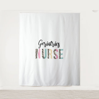 Tapete De Parede Enfermeira Geriatria Design Leopardo Cute - Presen