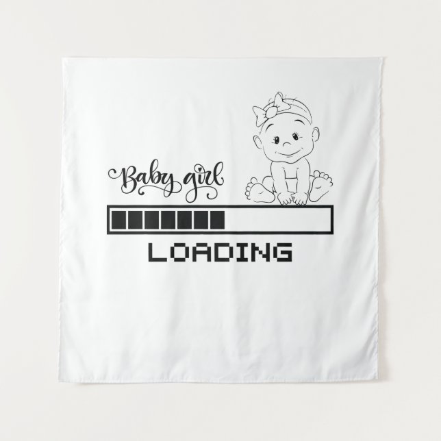 Tapete De Parede Engraçada Criança de camiseta grávida Mãe (Frente)