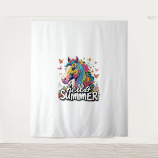 Tapete De Parede Engraçado Alô Horse de Verão